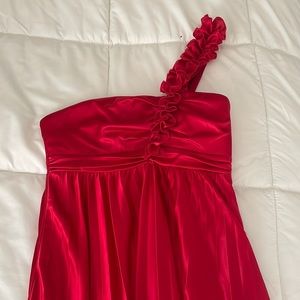Red formal long dress